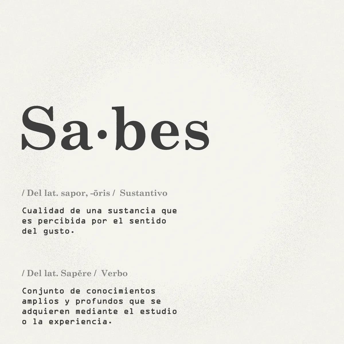 Portada de Sabes